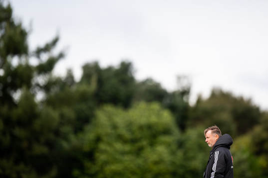Head coach Peter Gerhardsson of Sweden at a training session