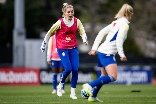 Linda Sembrant of Sweden at a training session