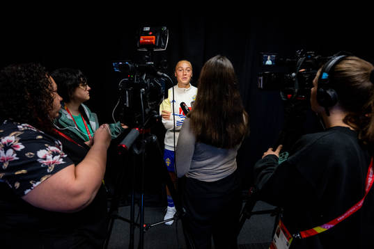 Hanna Bennison of Sweden at a press event