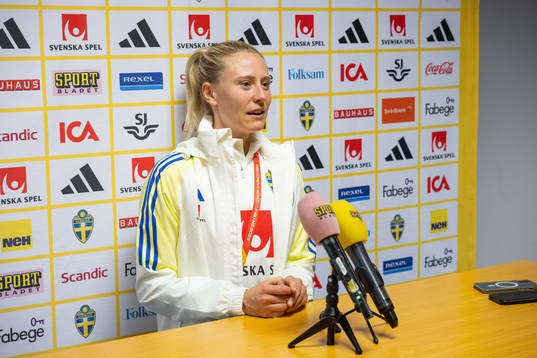 Rebecka Blomqvist of Sweden at a press event