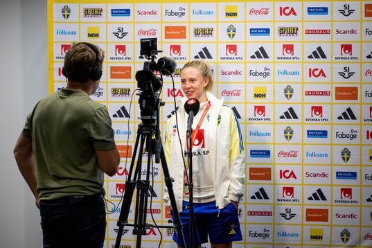 Rebecka Blomqvist of Sweden at a press event