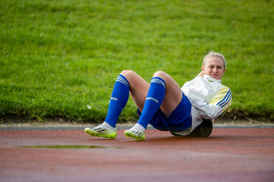 Rebecka Blomqvist of Sweden at a training session