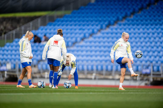 Anna Sandberg of Sweden at a training session
