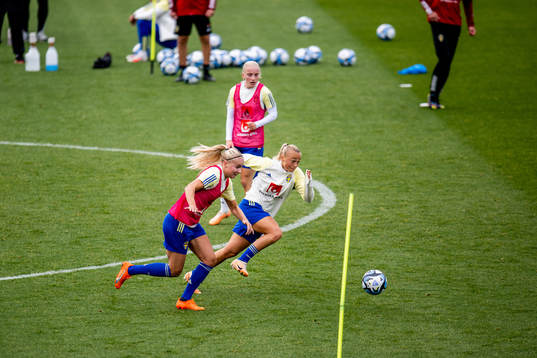 Hanna Bennison of Sweden at a training session