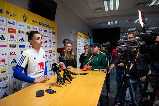 Goalkeeper Zecira Musovic of the Swedish women's national