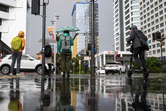 People with umbrellas