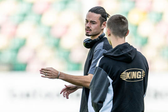 Amor Layouni and Kristoffer Lund Hansen of Häcken
