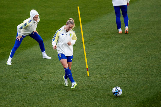 Linda Sembrant and Rebecka Blomqvist of the Swedish women's