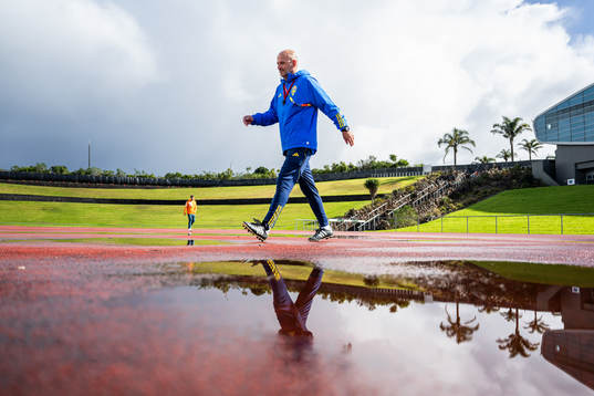 Assistant coach Magnus Wikman of the Swedish women's