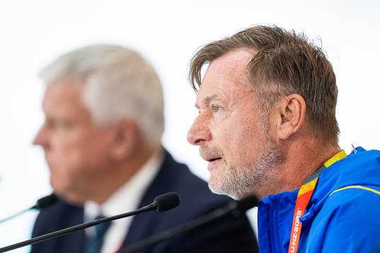 Head coach Peter Gerhardsson of the Swedish women's