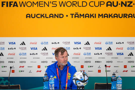 Head coach Peter Gerhardsson of the Swedish women's