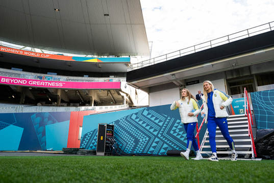 Magdalena Eriksson and Amanda Ilestedt of the Swedish
