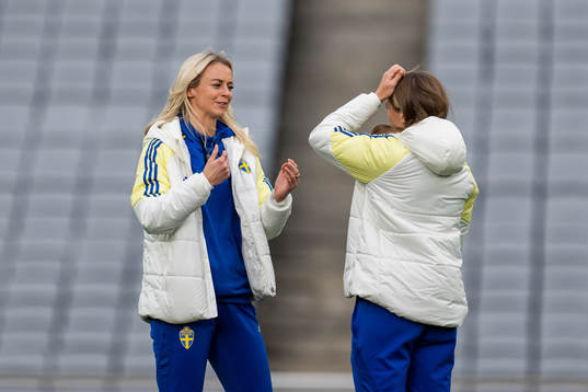 Amanda Ilestedt and Magdalena Eriksson of the Swedish