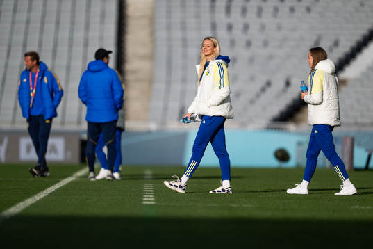 Amanda Ilestedt and Magdalena Eriksson of the Swedish