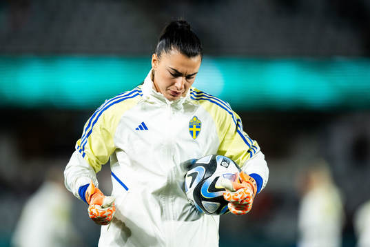 goalkeeper Zecira Musovic of Sweden