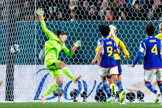 Goalkeeper Zecira Musovic of Sweden