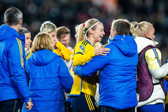 Amanda Ilestedt of Sweden celebrates