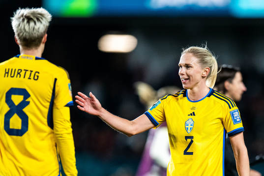 Jonna Andersson of Sweden celebrates