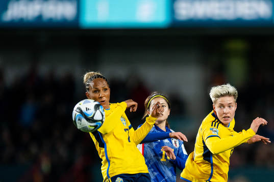 Madelen Janogy of Sweden and Lina Hurtig of Sweden