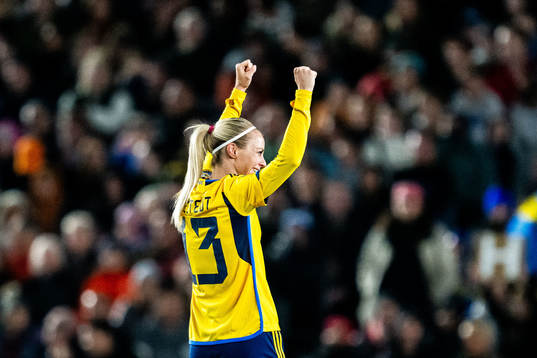 Amanda Ilestedt of Sweden celebrates