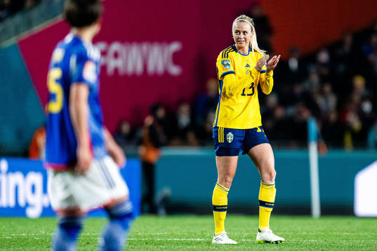 Amanda Ilestedt of Sweden celebrates