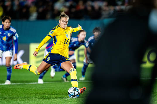 Filippa Angeldahl of Sweden scores 0-2