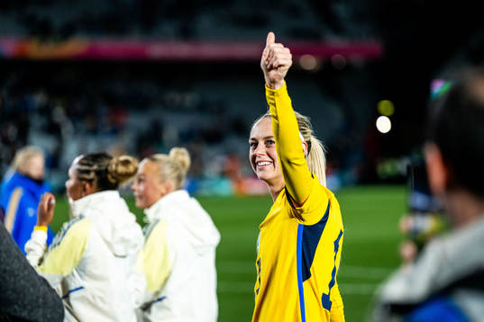 Amanda Ilestedt of Sweden celebrates