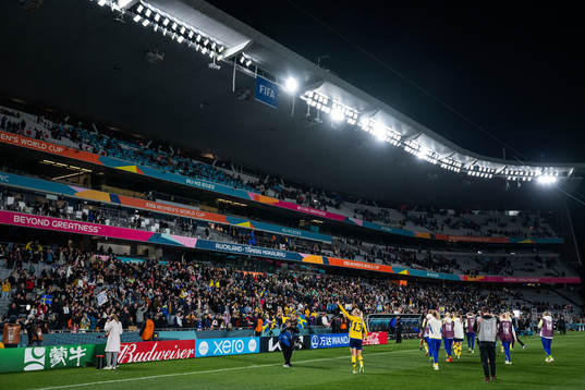 Amanda Ilestedt of Sweden celebrates