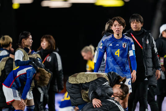 Saki Kumagai of Japan looks dejected