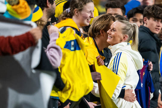 Stina Blackstenius of Sweden with boyfriend Erik Sundvall