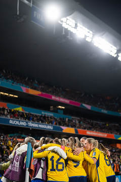 Filippa Angeldahl of Sweden celebrate with team mates