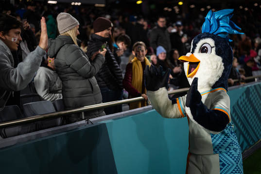 The official mascot Tazuni