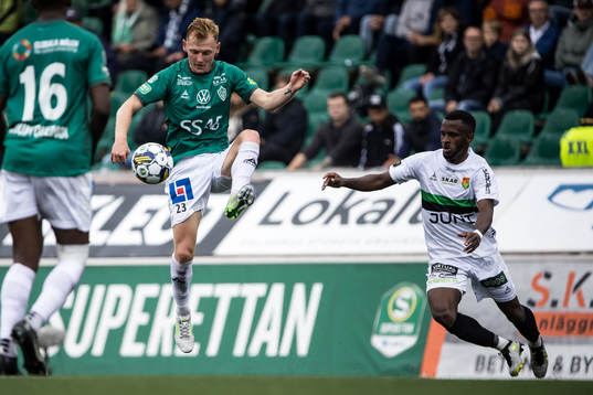 Brages Christopher Redenstrand och GAIS Richard Emeka Friday