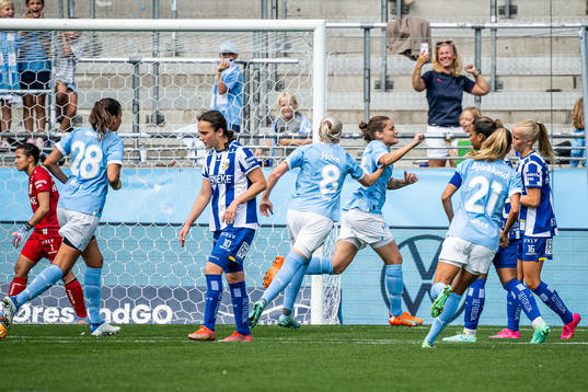 Malmö FFs Sarah Mellouk jublar