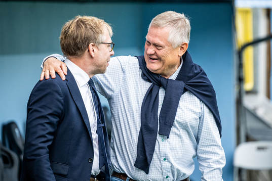 Malmö FFs presschef Peter Sohlmér och ordförande Anders