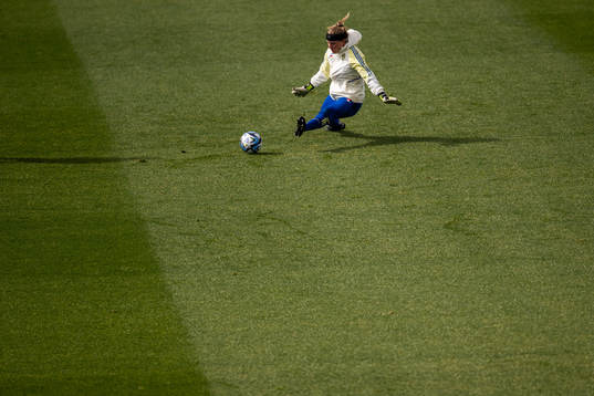 Goalkeeper Tove Enblom of the Swedish women's national
