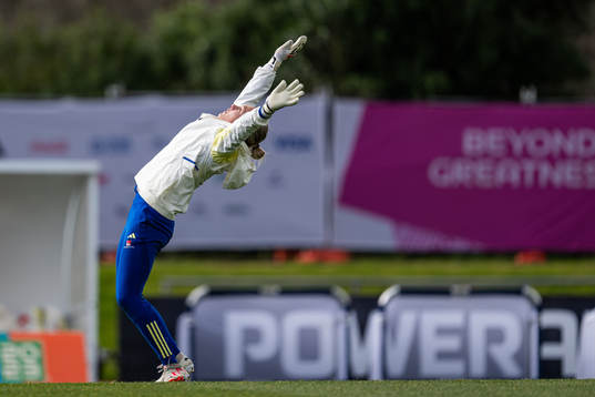 Goalkeeper Jennifer Falk of the Swedish women's national