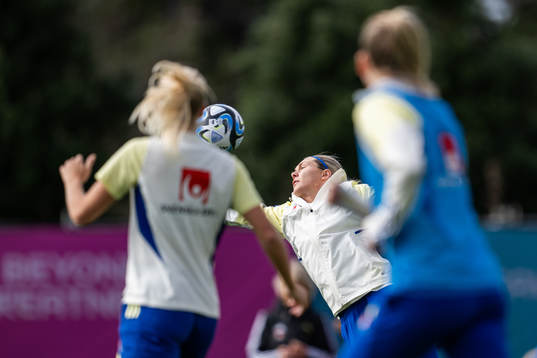 Goalkeeper Jennifer Falk of the Swedish women's national