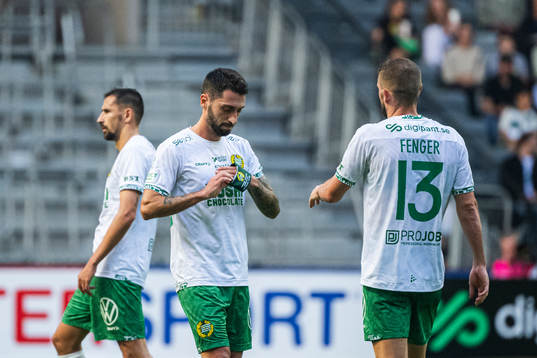 Hammarbys Nahir Besara och Mads Fenger Nielsen
