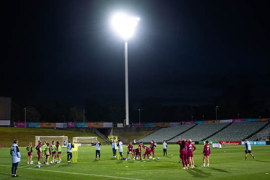 Players of the Spanish women's national football team at a