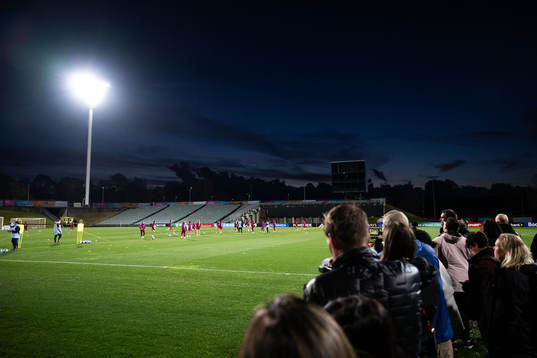 Journalists watch players of the Spanish women's national