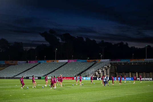 Players of the Spanish women's national football team at a