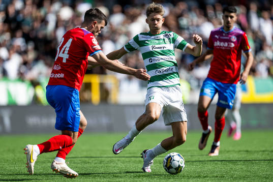 Västerås SKs Patric Åslund och Helsingborgs Pavle Vagic