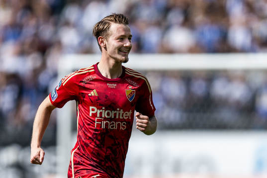 Djurgårdens Noel Milleskog jublar