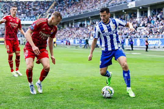 Djurgårdens Piotr Johansson och IFK Göteborgs Astrit