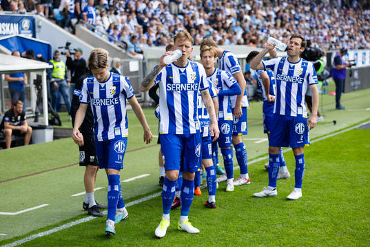 IFK Göteborgs Gustaf Norlin och Sebastian Hausner innan