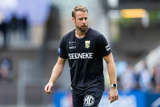 IFK Göteborgs assisterande tränare William Lundin innan