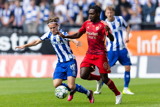 IFK Göteborgs Lucas Kåhed och Djurgårdens Joel Asoro