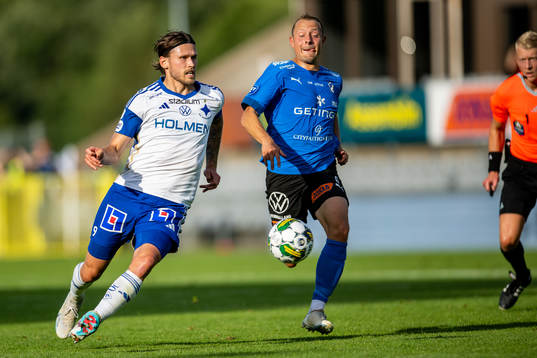 IFK Norrköpings Arnor Traustason och Halmstads Joel
