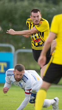 IFK Hässleholms Erjon Rama i matchen i DM mellan IFK